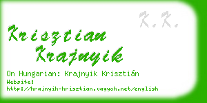 krisztian krajnyik business card