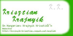 krisztian krajnyik business card